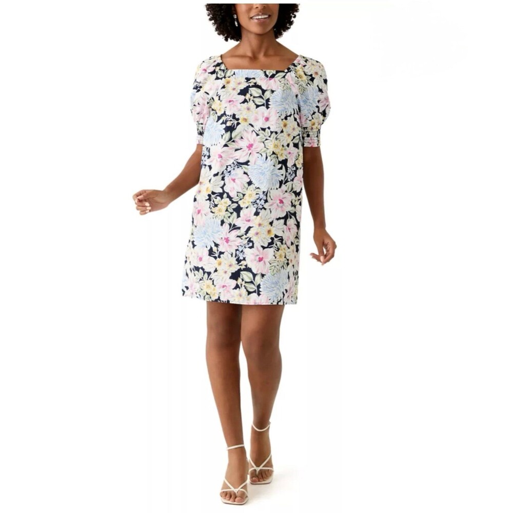 Women's Floral Printed Shift Cotton Dress XL